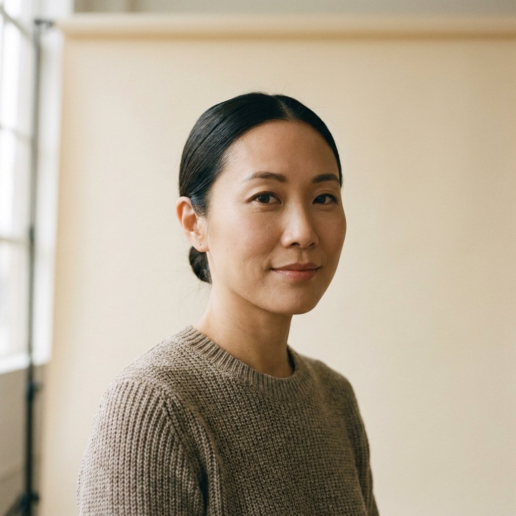 Member — East Asian woman with low bun