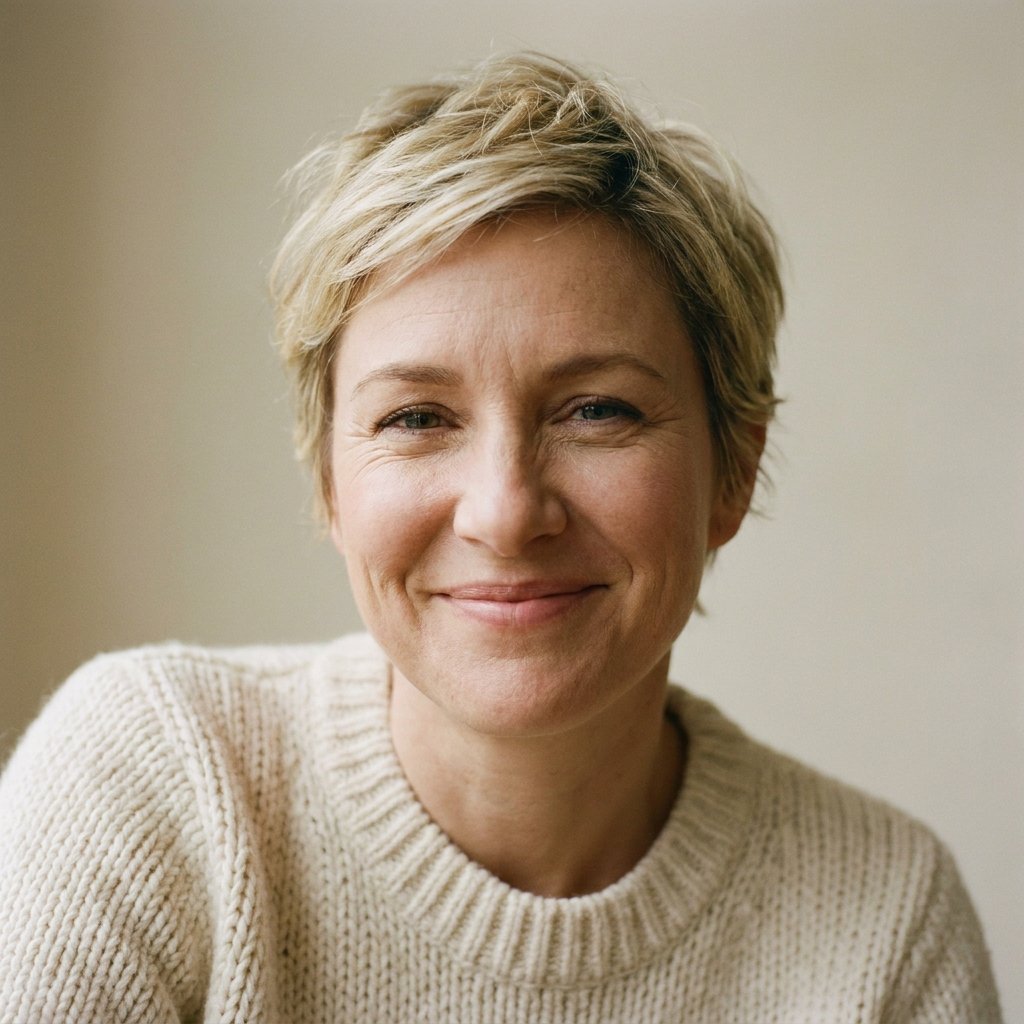 Member — White woman with short blonde hair